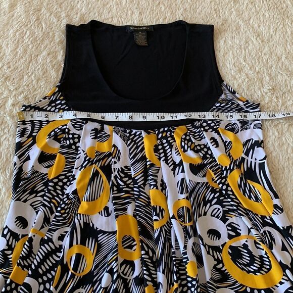 Susan Lawrence yellow black and white tent style dress - Picture 13 of 16
